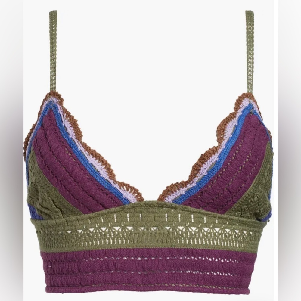 NEW FREE PEOPLE- Bralette crotchet bralette v neck top in Size Small - Picture 3 of 8